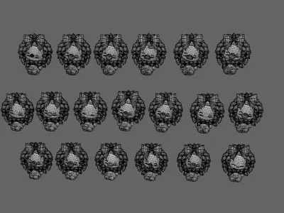 Christmas Wreath Animal Pack 01 3D model