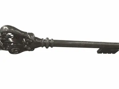 Skeleton ornamental key 1 3D model