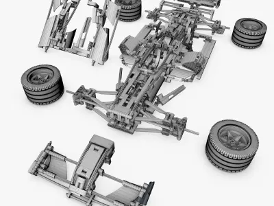 Lego 8674 F1 Racers 3D model