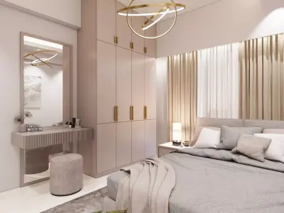 LUXURY MASTER BEDROOM 19 INTERIOR  Low-poly 3D model