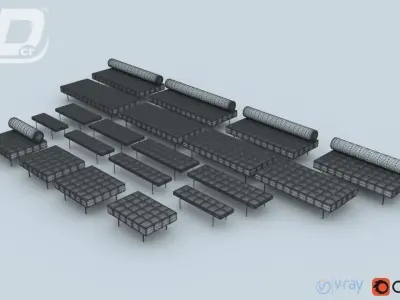 Loxy Sofa Modular Set 3D model