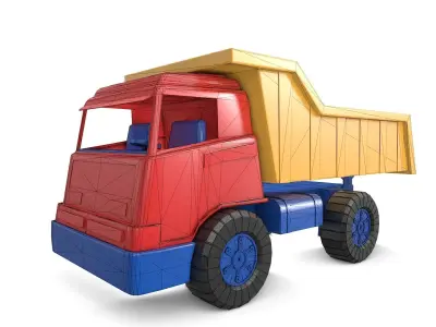 Toy Truck Low-poly 3D model