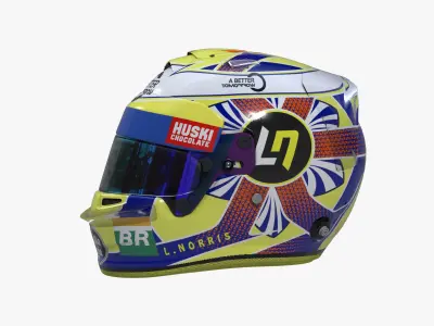 Norris helmet 2019 Low-poly 3D model