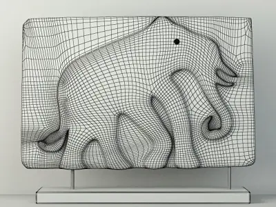 Thai Chiang Mai Bas Relief Wooden Carving 3D model