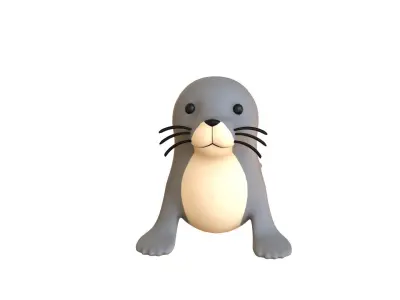 Cartoon Sea Lion 3D model