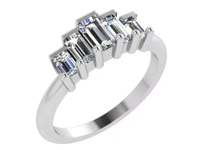 Baguette Diamond Ring 4651 3D print model
