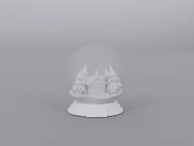 christmas globe Low-poly 3D model