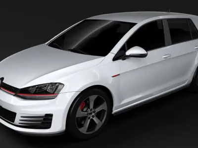 Volkswagen Golf 7 GTI 5D 2016 3D model