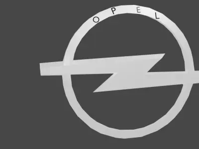 Opel Car 3D Logo Low-poly 3D model