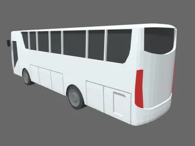 Low Poly Bus 01 Low-poly 3D model