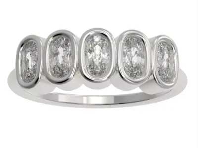 Cushion cut bezel ring  N1 3D print model