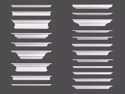 Set of Cornice Profiles 3D model