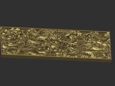 Five Dragons 3D print model