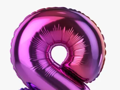 Foil balloon number eight 8 3D model