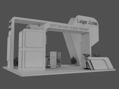 Booth Exhibition Stand a485a 3D model