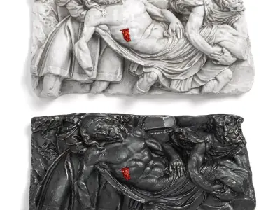 Jesus wall art relief 3D model