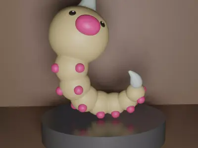Weedle caterpillar 3D print model
