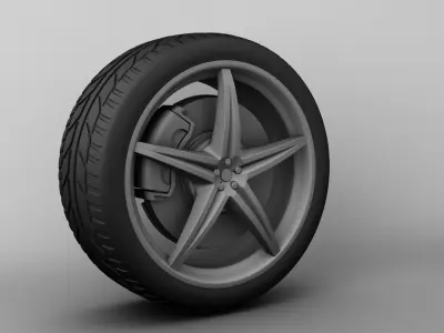 Tire model car wheel 3D model