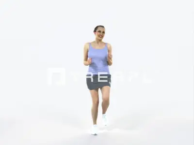 Dream 02J Running Jogging Sports Woman Low-poly 3D model