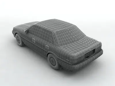 1991 Toyota Camry Sedan Low-poly 3D model