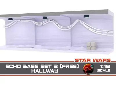 Echo Base Set 2 Hallway 1-18 scale Kenner Hasbro Free 3D print model