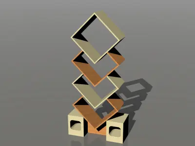 Bookcase  bookshelves Free 3D model