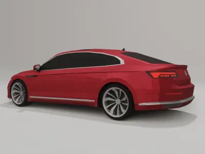Volkswagen Arteon low poly 3D model Low-poly 3D model