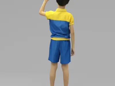 A Cool Boy Saying Hi  3D model