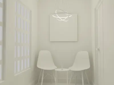 Interior corridor scene Free 3D model