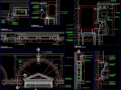GRC cladding fixation details 3D model