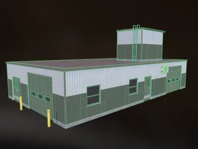 Warehouse 02 Model - Game Ready Low-poly 3D model