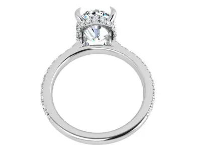 Oval Diamond Ring 3967 3D print model