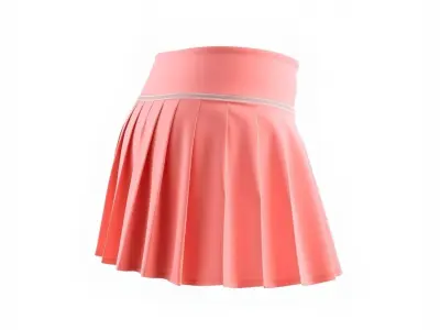 Pleated Skirt D Model Pack Low-poly 3D model