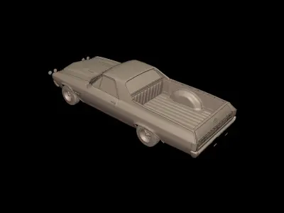CHEVROLET 1970 El Camino ss 3D PRINT MODEL 3D print model