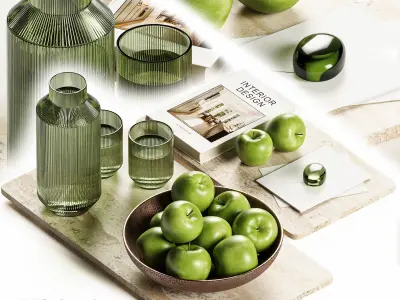 Zara Home  Marble Tray Decoration Set 3D model