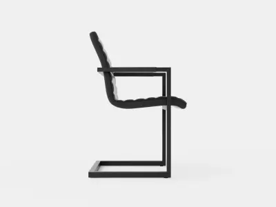 House Dining Chair Vintage Artificial Leather Low-poly 3D model