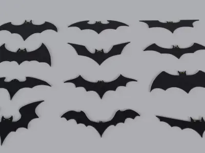 Ornamental bats 3D print model