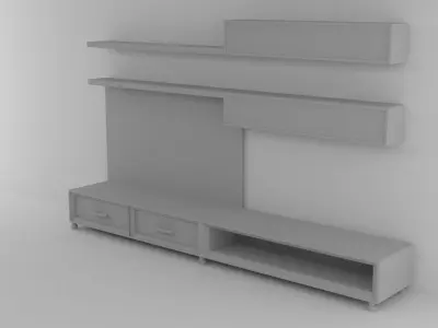 TV Unit Free low-poly 3D model