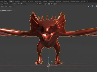 Wyvern Poison Dorgan For Your Game And Animation Low-poly 3D model