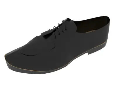 Men Leather Shoe 3D model