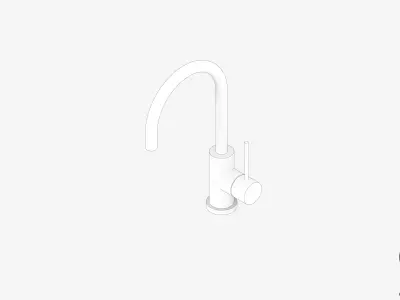 Sink Mixer - Luxury - Sleek - Gooseneck Low-poly 3D model