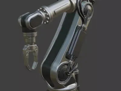 Industrial Robotic Arm 3D Model 3D model