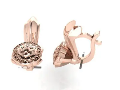 golden-ring rose gold flower ring 3D print model