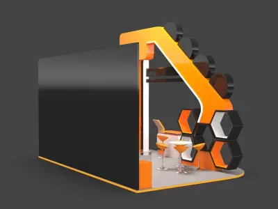 Exhibition Stand 5 Low-poly 3D model