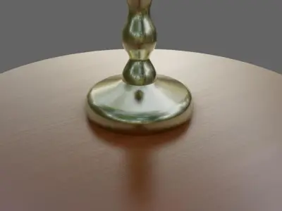 Lampshade and Little Table - Living Room - Abajur Low-poly 3D model