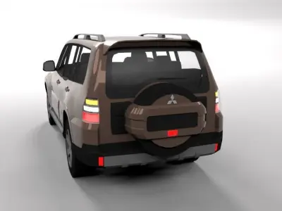 MITSHUBISHI PAJERO 2007 LOWPOLY Low-poly 3D model