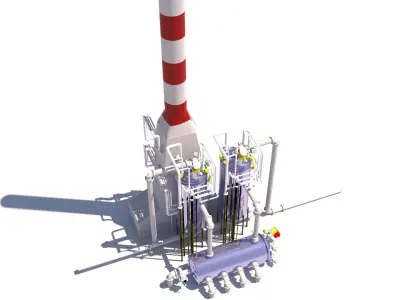 Refinery Industrial Furnace 01 3D model