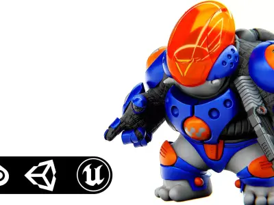 ALIEN MOBBY B-7  Rigged for Unreal Engine - Unity - MIXAMO 3D model