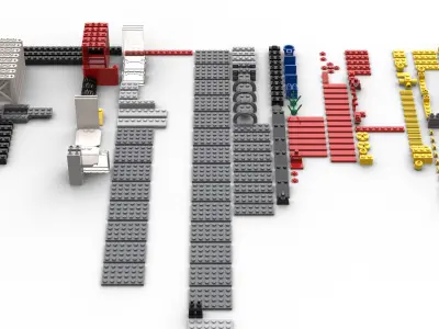 TwindBricks3D - 7937 Train Station 3D print model