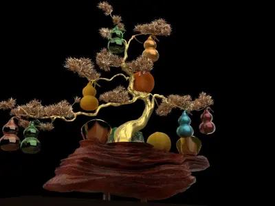 Chinese gourd tree   3D model